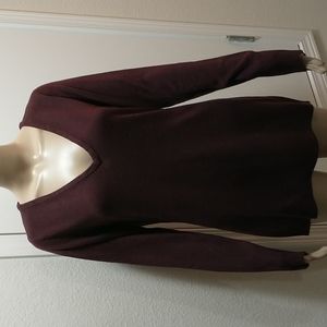 New York & Company brown v-neck sweater